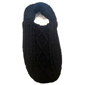 Women's NEO Cozy Cabin Diamond‎ Cable UFF Slipper L/XL 8-10 Black
